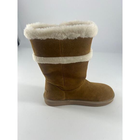 Koolaburra Ugg Winter Boots Womens Size 8 Brown Tan Suede Chestnut Tall New - Picture 4 of 11